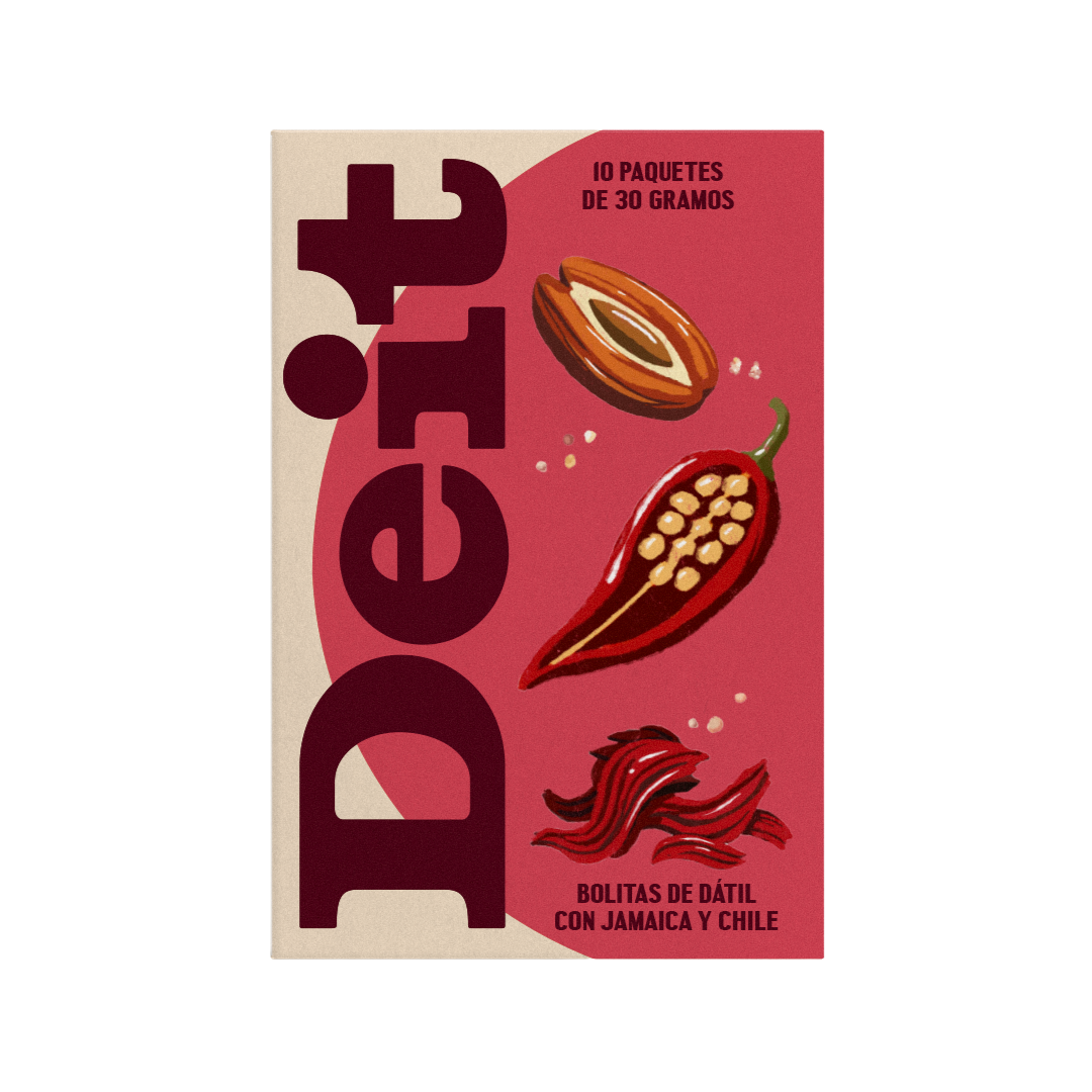 BOLITAS DE DÁTIL DE JAMAICA Y CHILE (CAJA CON 10 BOLSITAS DE 30 GMS)